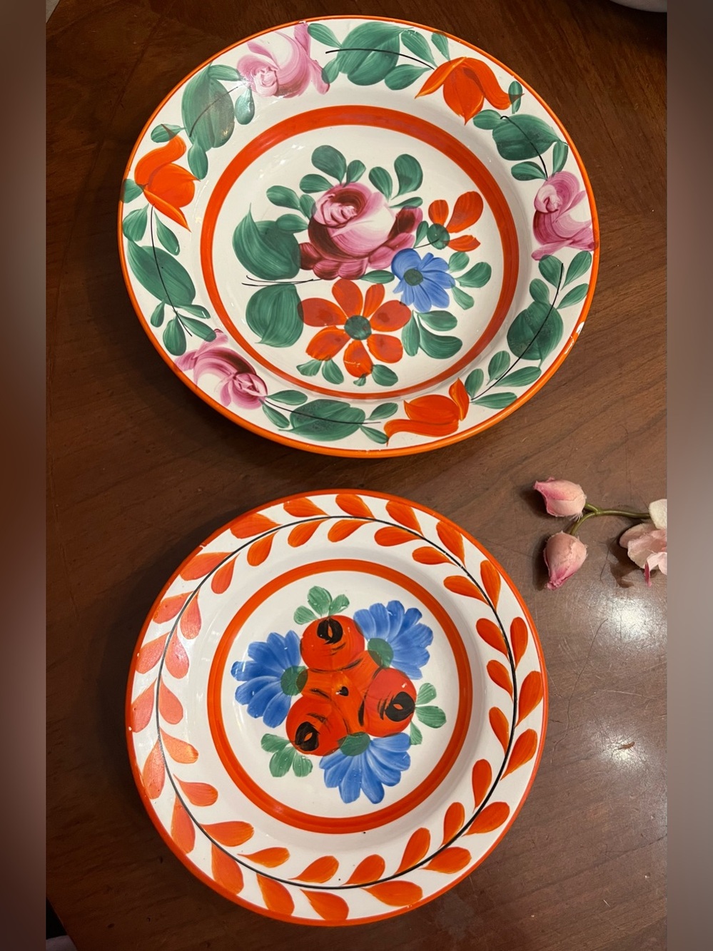 Antique Austro-Hungarian Wilhelmsburg Ceramic Wall Hanging Display Plates Set